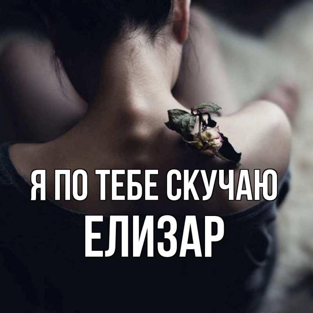 Открытка на каждый день с именем, Елизар Я по тебе скучаю засох цветок Прикольная открытка с пожеланием онлайн скачать бесплатно 