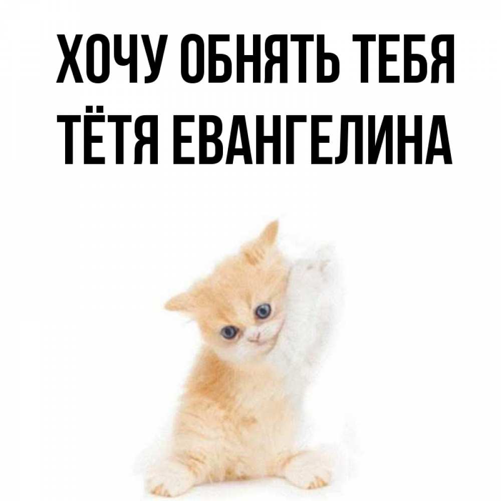 Открытка на каждый день с именем, Тётя-Евангелина Хочу обнять тебя я хочу очень скорее обнимаешек Прикольная открытка с пожеланием онлайн скачать бесплатно 