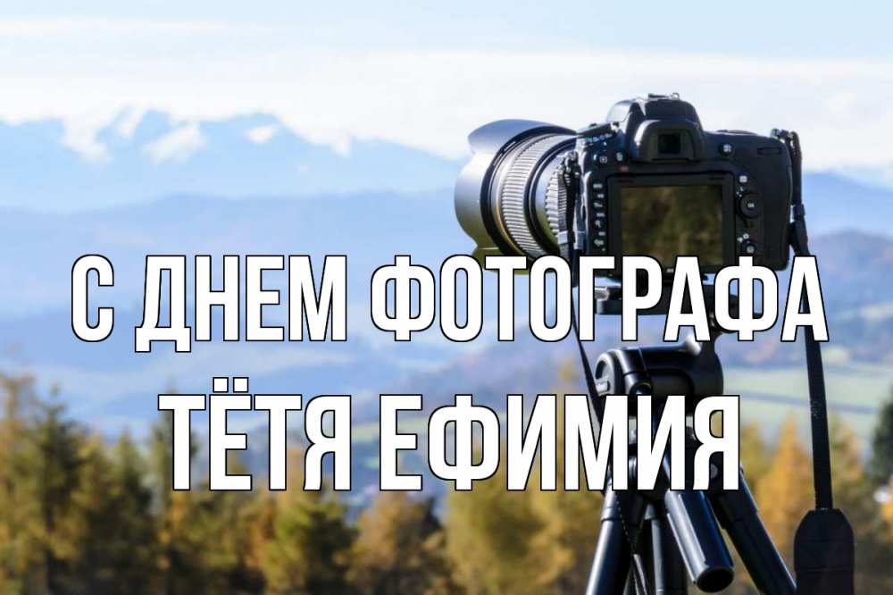 Открытка на каждый день с именем, Тётя-Ефимия С днем фотографа с днем фотографа Прикольная открытка с пожеланием онлайн скачать бесплатно 