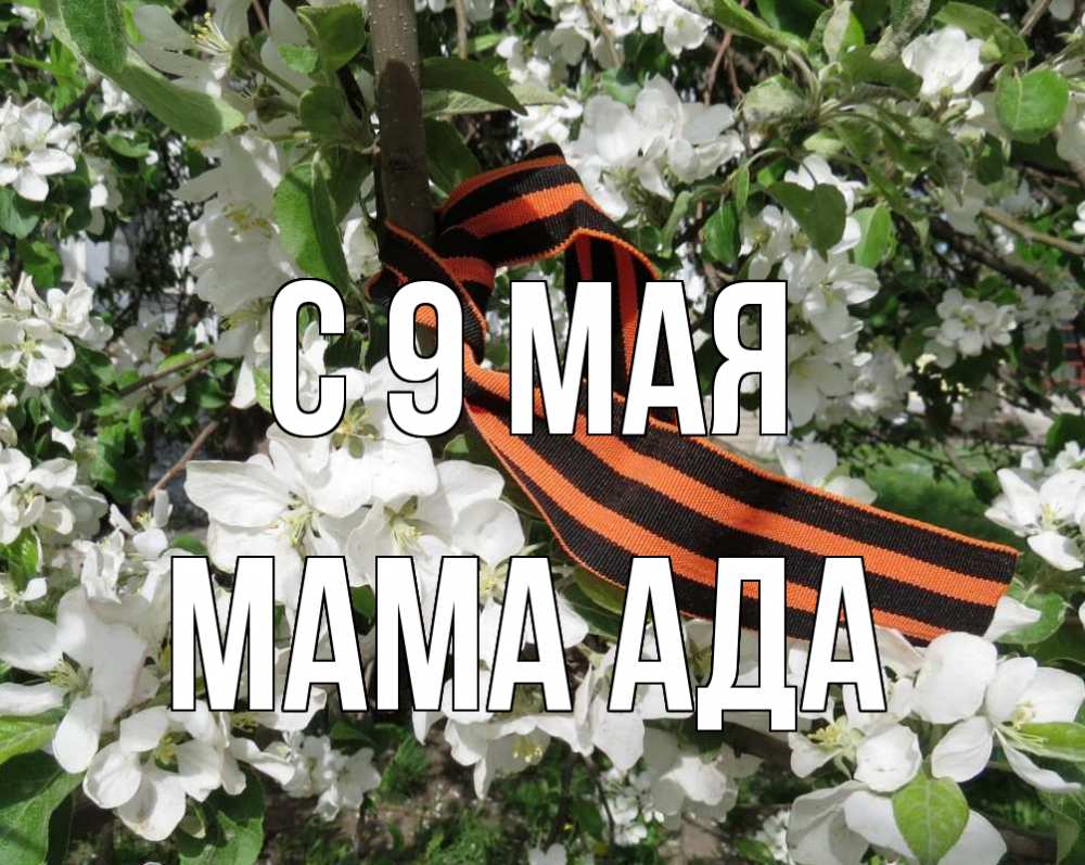 Открытка на каждый день с именем, Мама-Ада С 9 мая 9 мая Прикольная открытка с пожеланием онлайн скачать бесплатно 