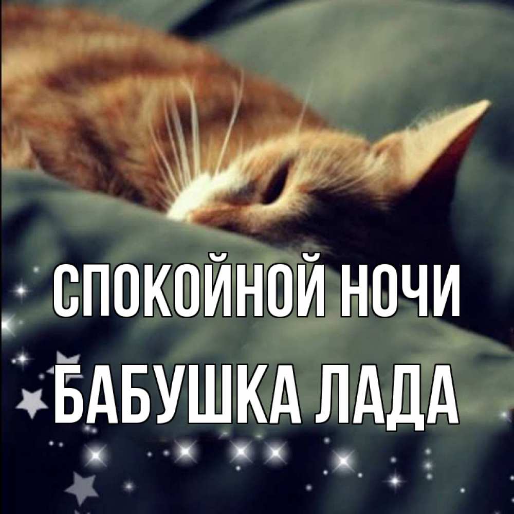 Открытка на каждый день с именем, Бабушка-Лада Спокойной ночи кроватка Прикольная открытка с пожеланием онлайн скачать бесплатно 