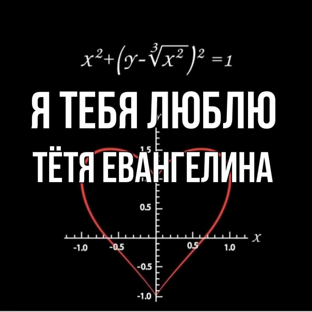 Открытка на каждый день с именем, Тётя-Евангелина Я тебя люблю сердечная формула Прикольная открытка с пожеланием онлайн скачать бесплатно 