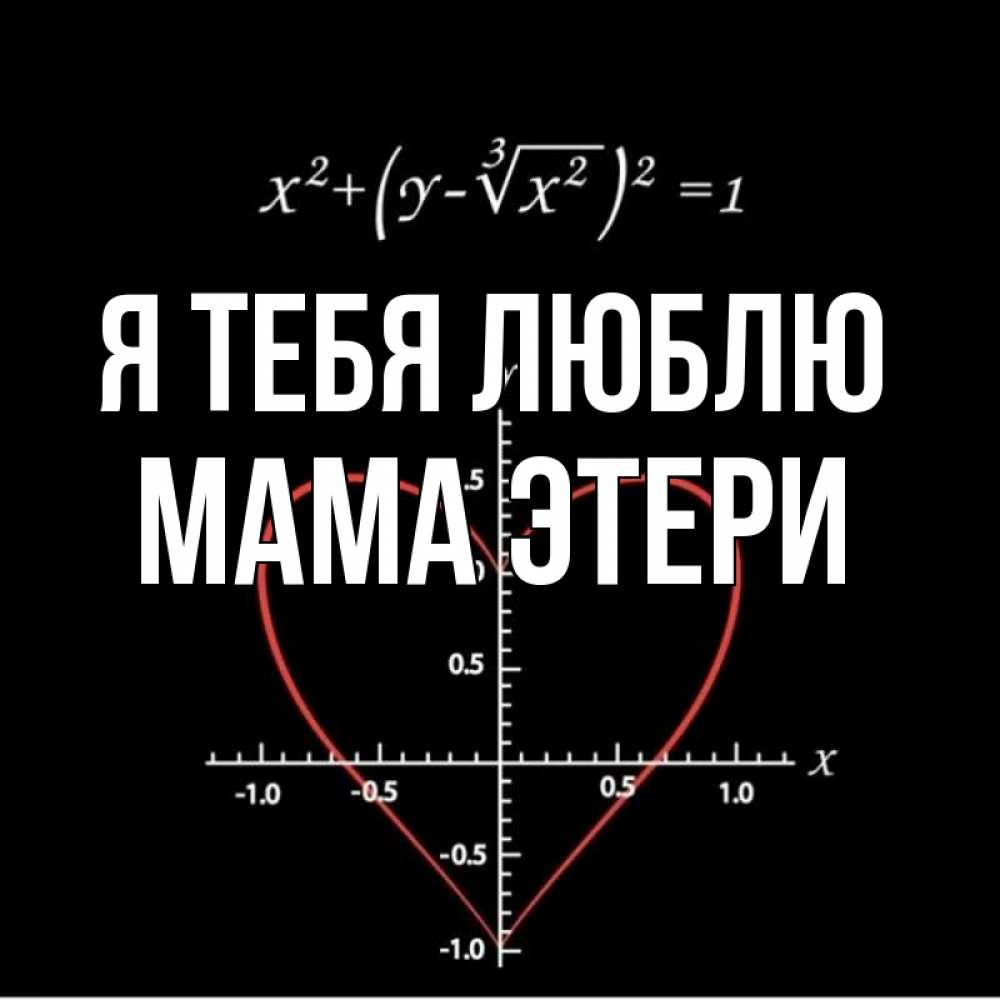 Открытка на каждый день с именем, Мама-Этери Я тебя люблю сердечная формула Прикольная открытка с пожеланием онлайн скачать бесплатно 