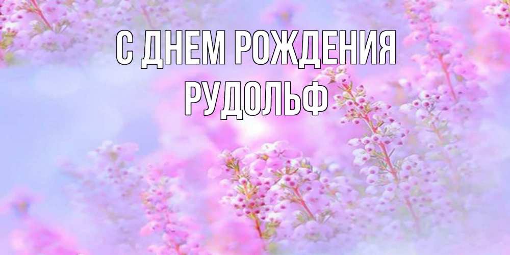 Открытка на каждый день с именем, рудольф С днем рождения красивая открытка с мелкими цветами Прикольная открытка с пожеланием онлайн скачать бесплатно 