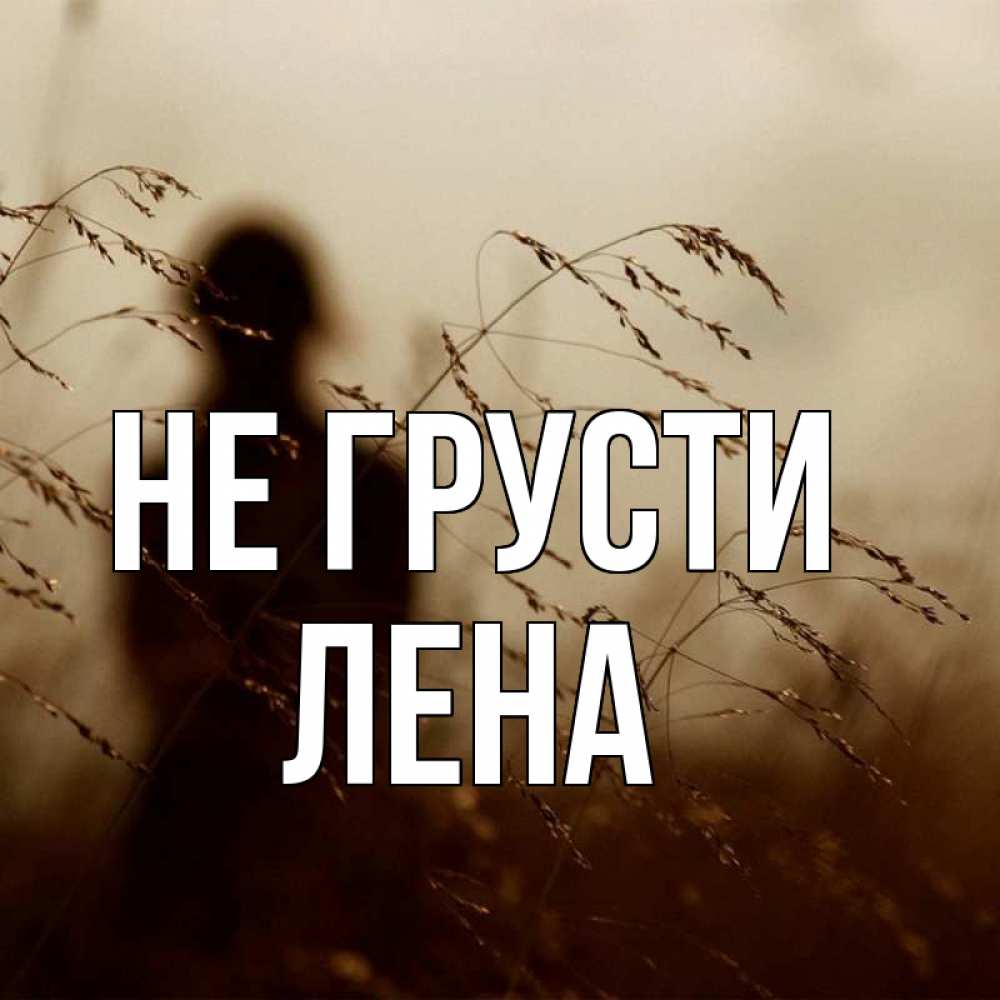Открытка на каждый день с именем, лена Не грусти грусть Прикольная открытка с пожеланием онлайн скачать бесплатно 