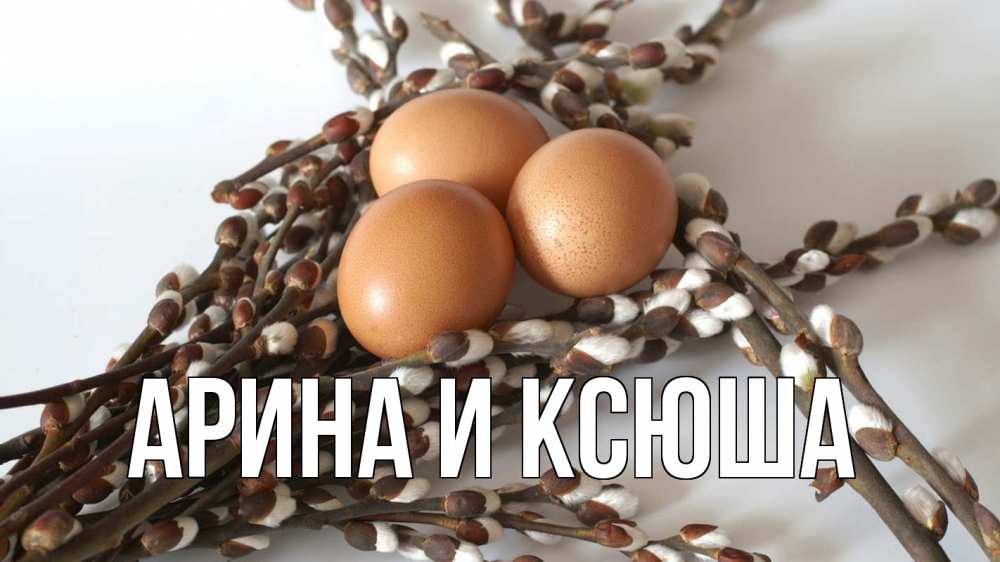Открытка на каждый день с именем, Арина-и-Ксюша Главная верба 1 Прикольная открытка с пожеланием онлайн скачать бесплатно 
