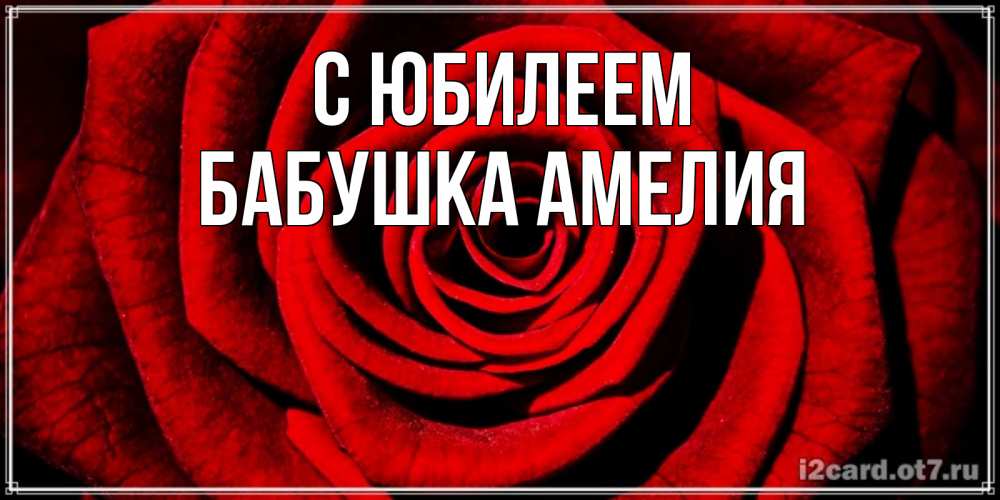 Открытка на каждый день с именем, Бабушка-Амелия С юбилеем алая роза Прикольная открытка с пожеланием онлайн скачать бесплатно 