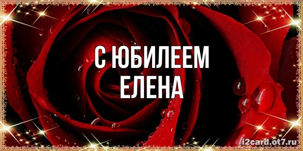 Открытка на каждый день с именем, Елена С юбилеем цветок в росе на день рождения Прикольная открытка с пожеланием онлайн скачать бесплатно 