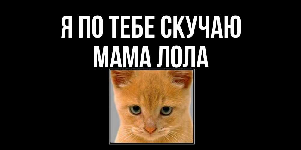 Открытка на каждый день с именем, Мама-Лола Я по тебе скучаю открытки рыжий котенок скучает по тебе Прикольная открытка с пожеланием онлайн скачать бесплатно 