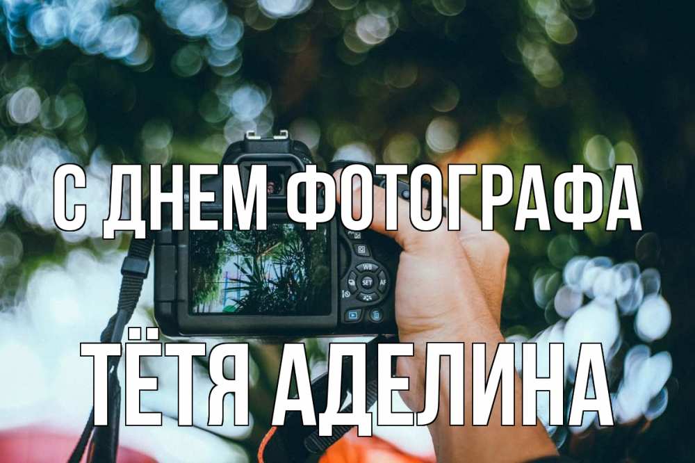 Открытка на каждый день с именем, Тётя-Аделина С днем фотографа с днем фотографа Прикольная открытка с пожеланием онлайн скачать бесплатно 