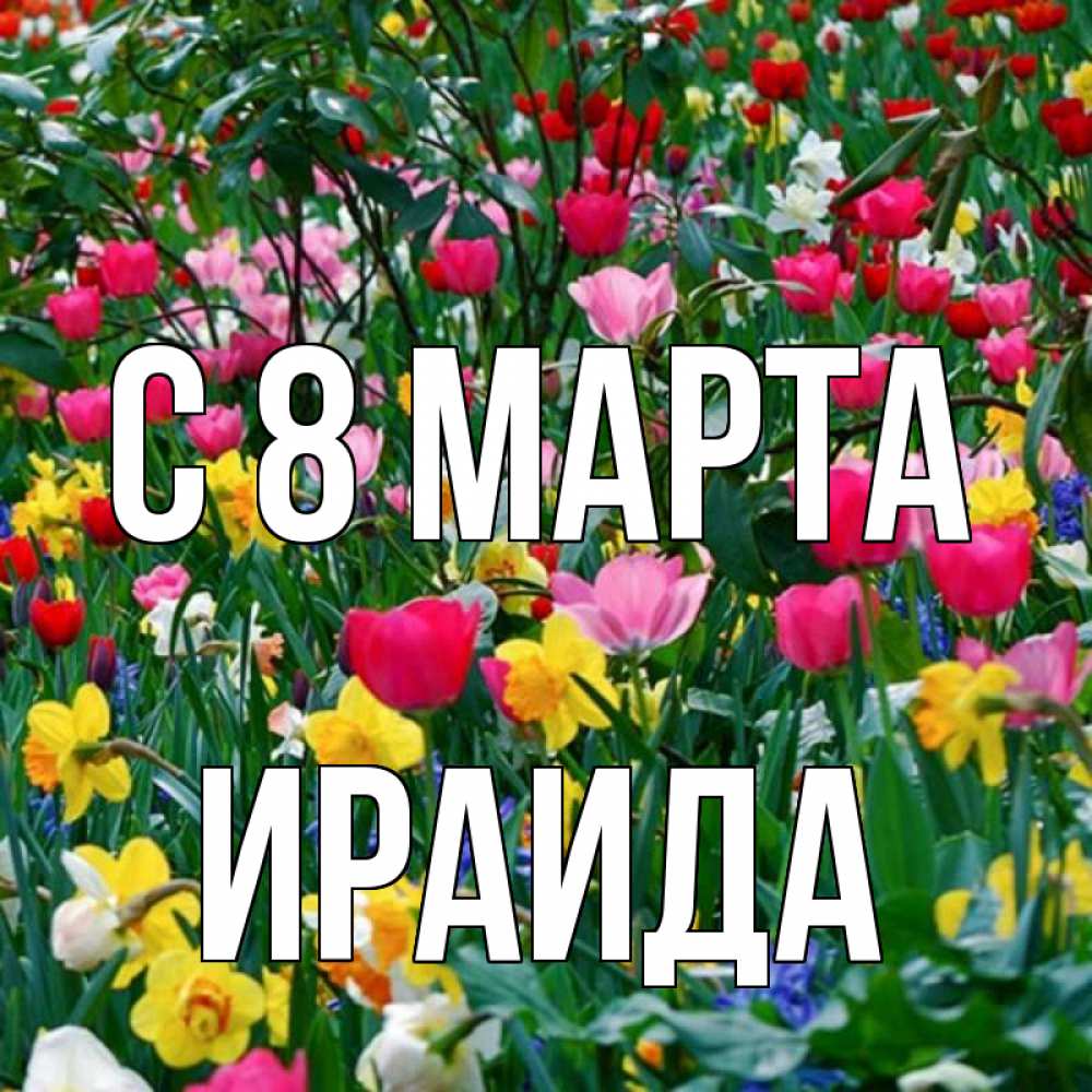 Открытка на каждый день с именем, Ираида С 8 МАРТА с международным женским днем поздравления для женщины Прикольная открытка с пожеланием онлайн скачать бесплатно 
