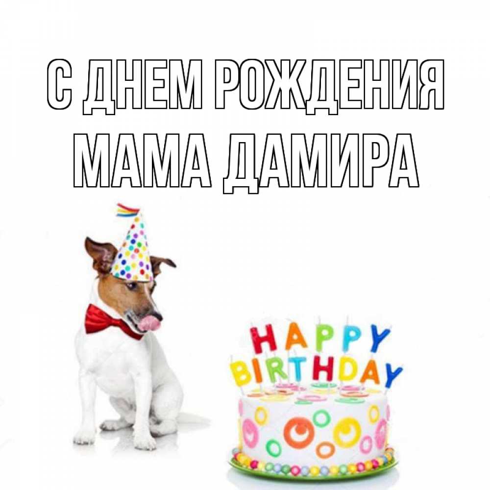 Открытка на каждый день с именем, Мама-Дамира С днем рождения праздник Прикольная открытка с пожеланием онлайн скачать бесплатно 