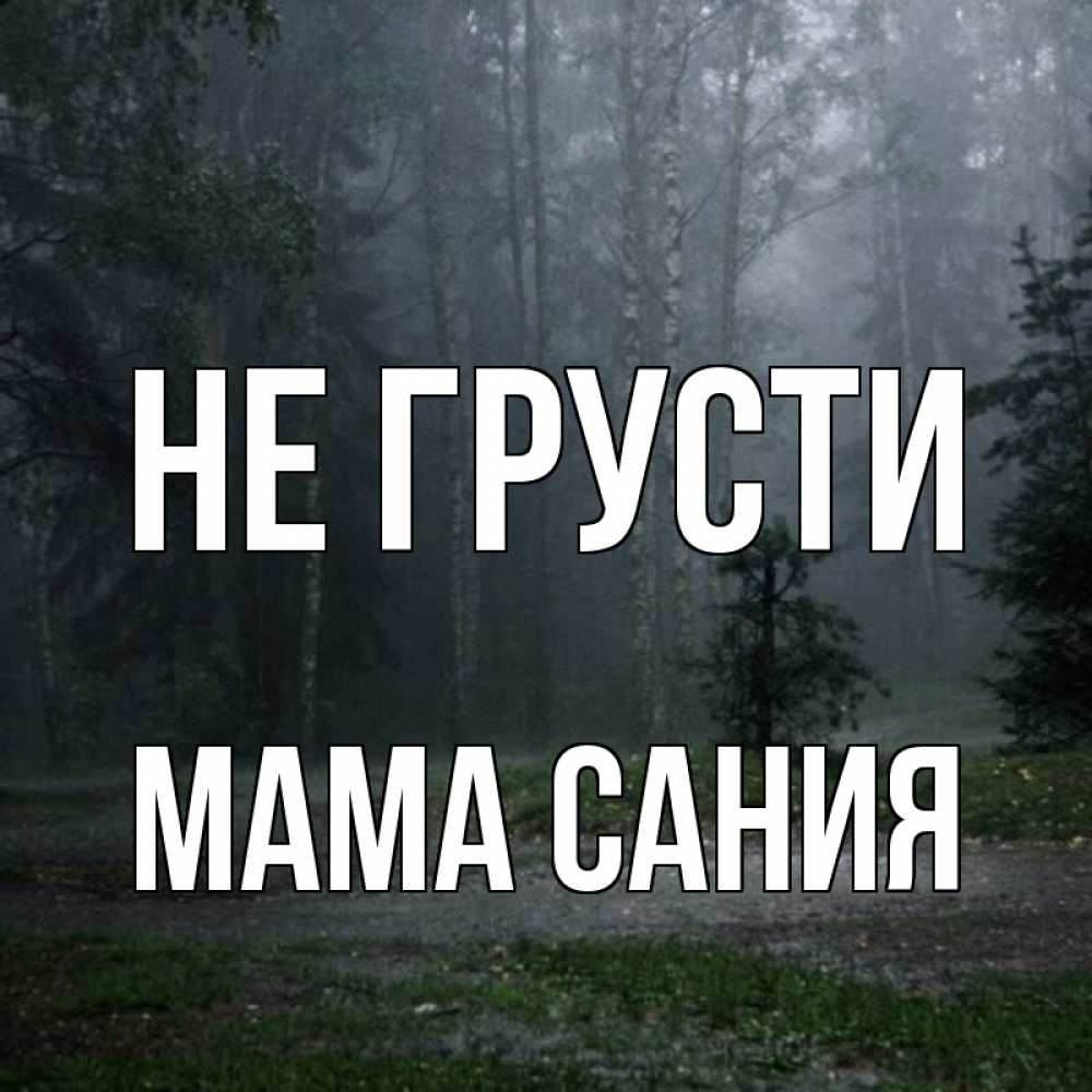 Открытка на каждый день с именем, Мама-Сания Не грусти осень Прикольная открытка с пожеланием онлайн скачать бесплатно 