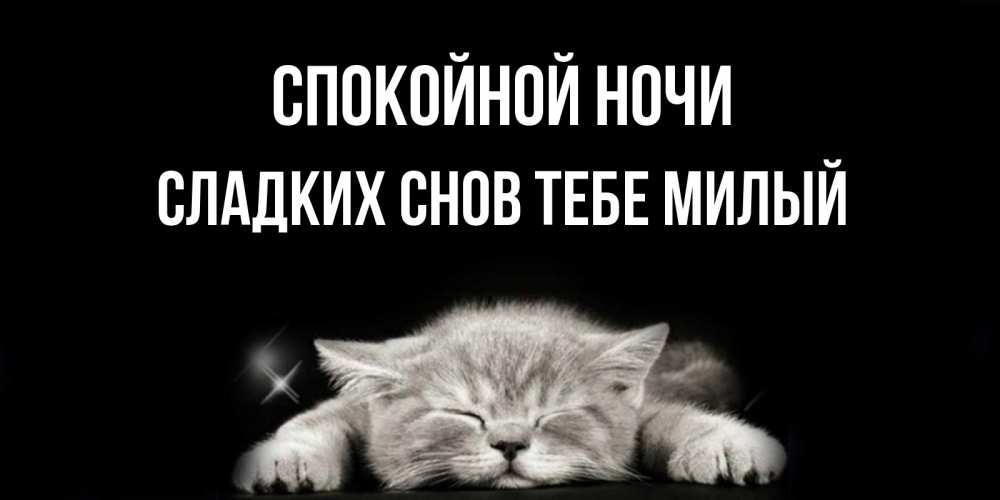Картинка Спокойной ночи,  сладких снов тебе милый