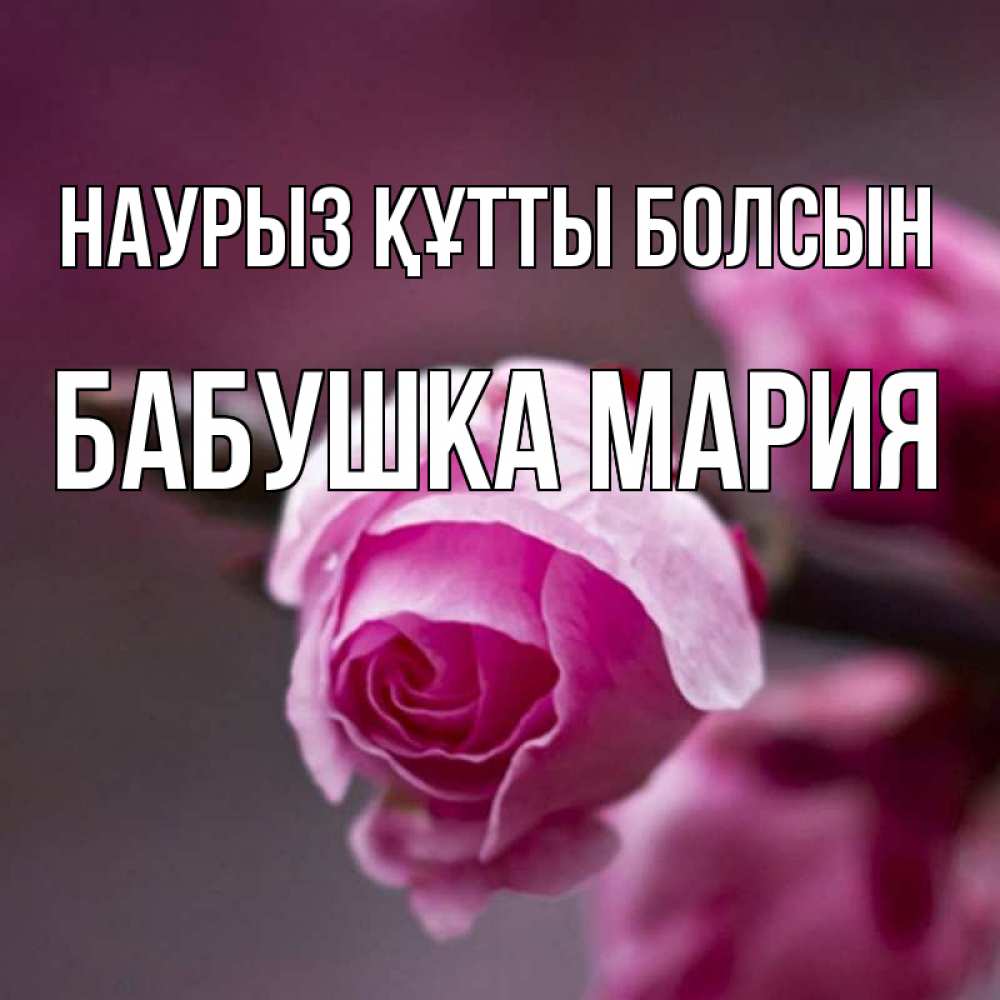 Открытка на каждый день с именем, Бабушка-Мария Наурыз құтты болсын весна Прикольная открытка с пожеланием онлайн скачать бесплатно 