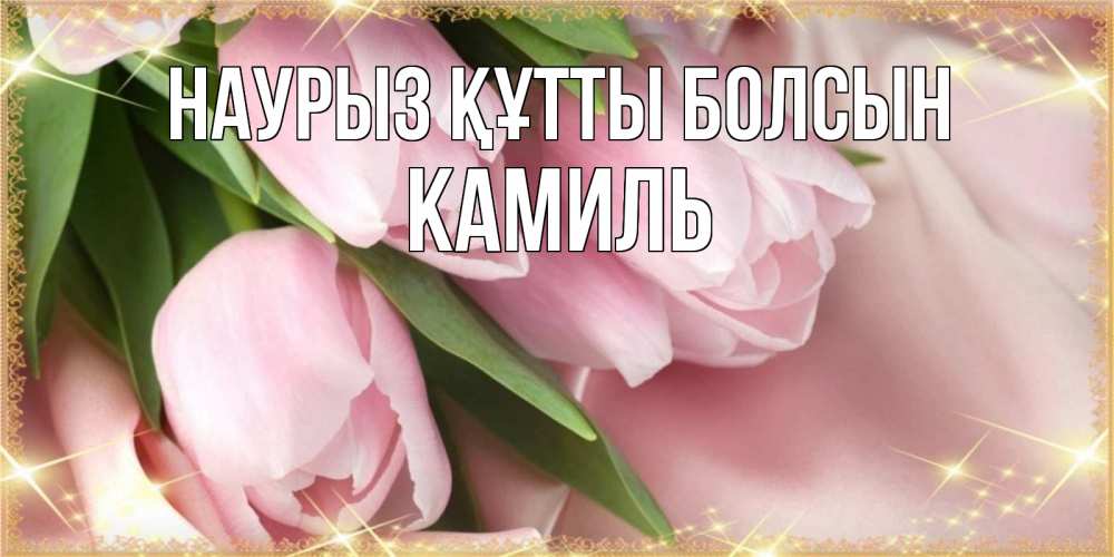 Открытка на каждый день с именем, Камиль Наурыз құтты болсын поздравления с международным женским днем Прикольная открытка с пожеланием онлайн скачать бесплатно 