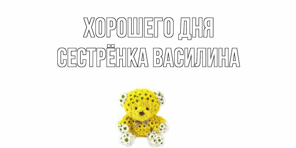 Открытка на каждый день с именем, Сестрёнка-Василина Хорошего дня позитивного настроения вам Прикольная открытка с пожеланием онлайн скачать бесплатно 