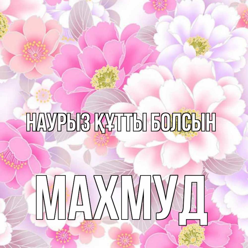 Открытка на каждый день с именем, Махмуд Наурыз құтты болсын для женщин Прикольная открытка с пожеланием онлайн скачать бесплатно 
