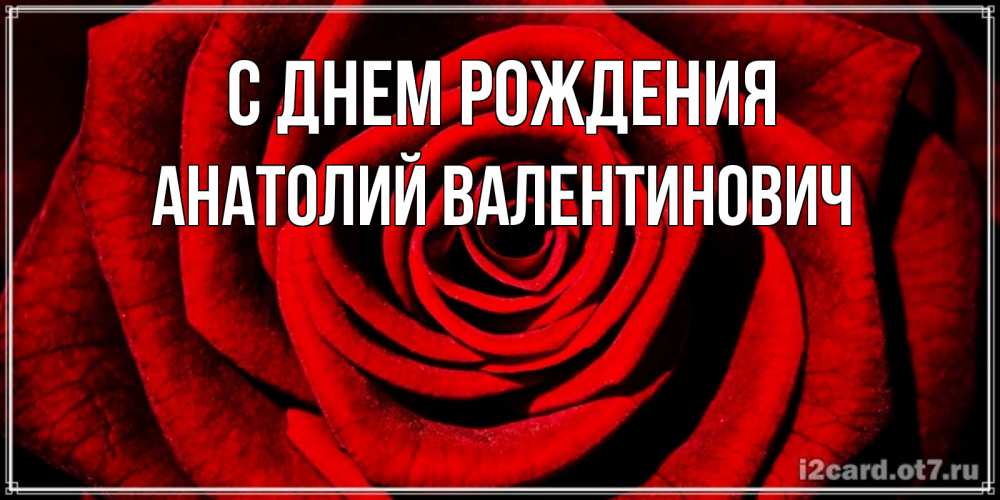 Картинка С днем рождения, Анатолий Валентинович