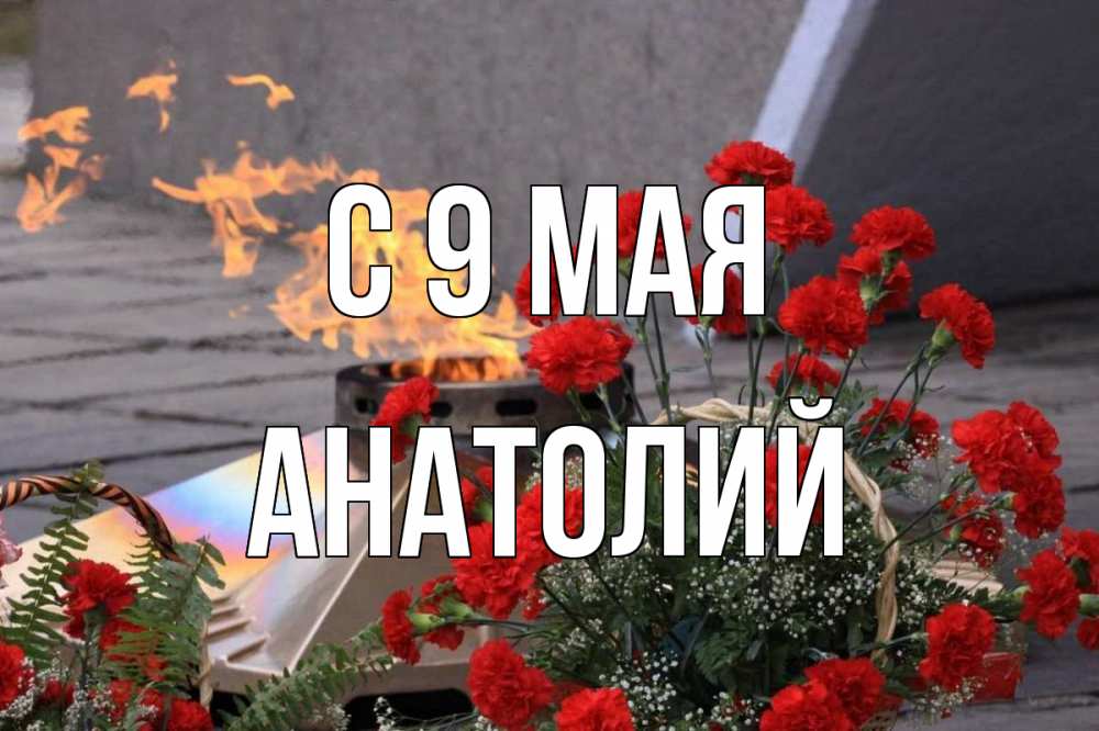 Открытка на каждый день с именем, Анатолий С 9 мая 9 мая Прикольная открытка с пожеланием онлайн скачать бесплатно 