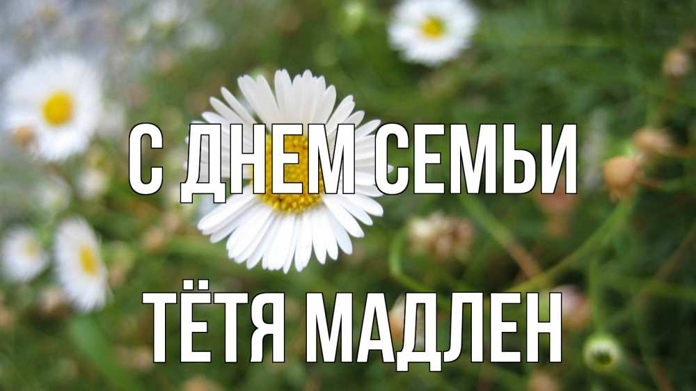 Открытка на каждый день с именем, Тётя-Мадлен С днем семьи с днем семьи Прикольная открытка с пожеланием онлайн скачать бесплатно 