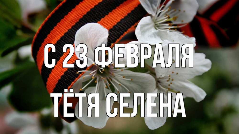 Открытка на каждый день с именем, Тётя-Селена С 23 февраля 23 февраля Прикольная открытка с пожеланием онлайн скачать бесплатно 