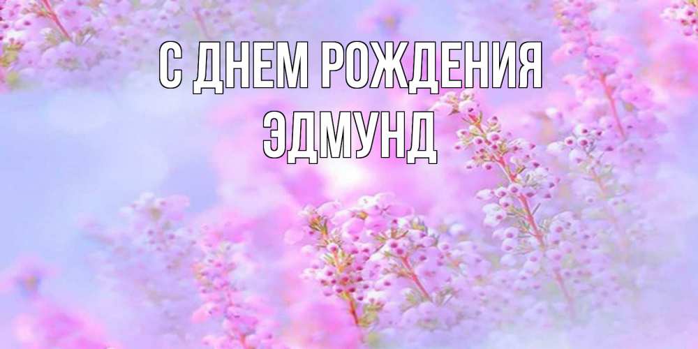 Открытка на каждый день с именем, Эдмунд С днем рождения красивая открытка с мелкими цветами Прикольная открытка с пожеланием онлайн скачать бесплатно 