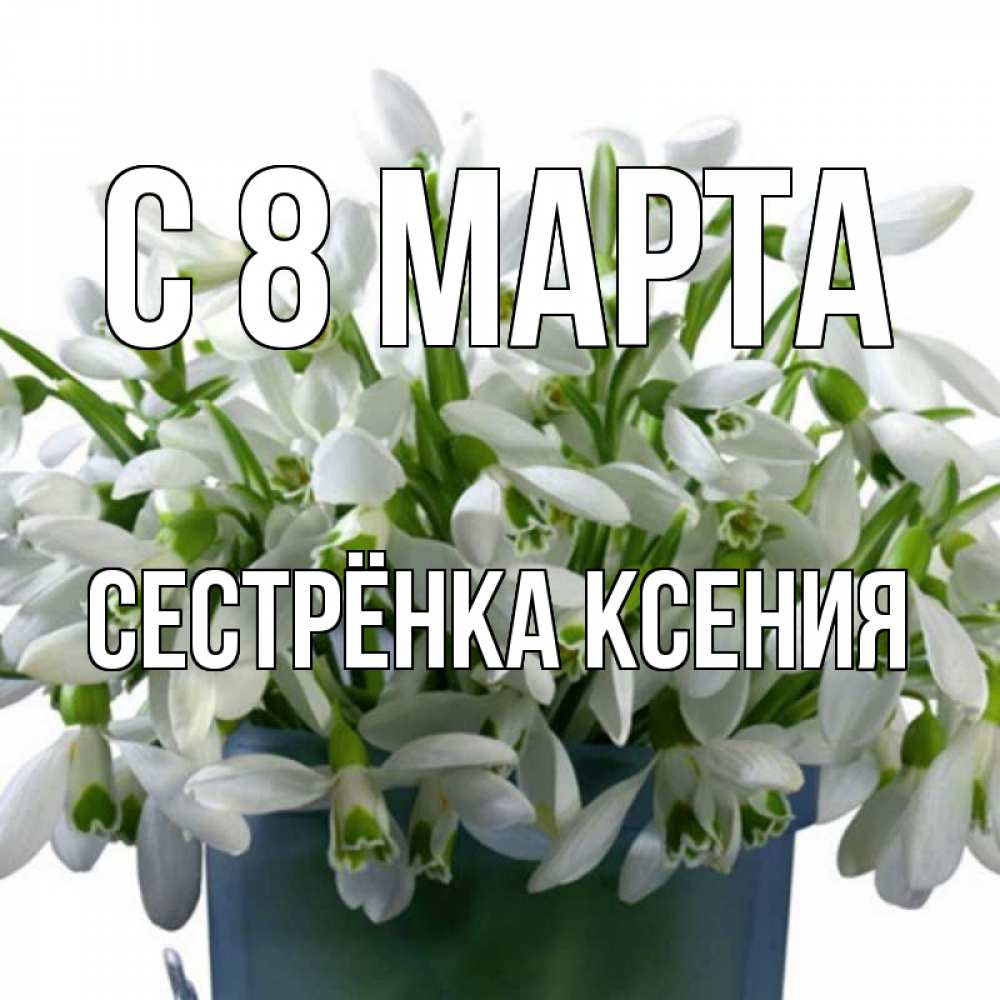Картинка С 8 марта, Сестрёнка Ксения