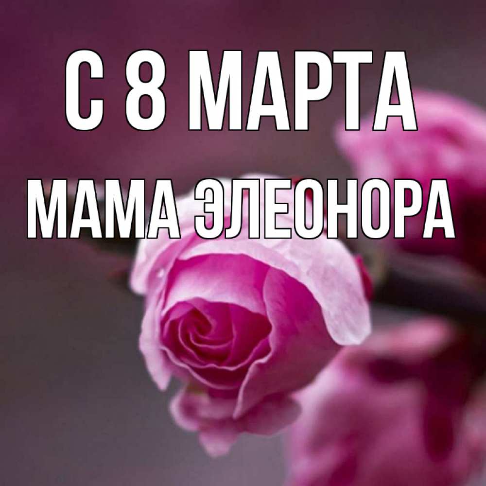 Открытка на каждый день с именем, Мама-Элеонора С 8 МАРТА весна Прикольная открытка с пожеланием онлайн скачать бесплатно 