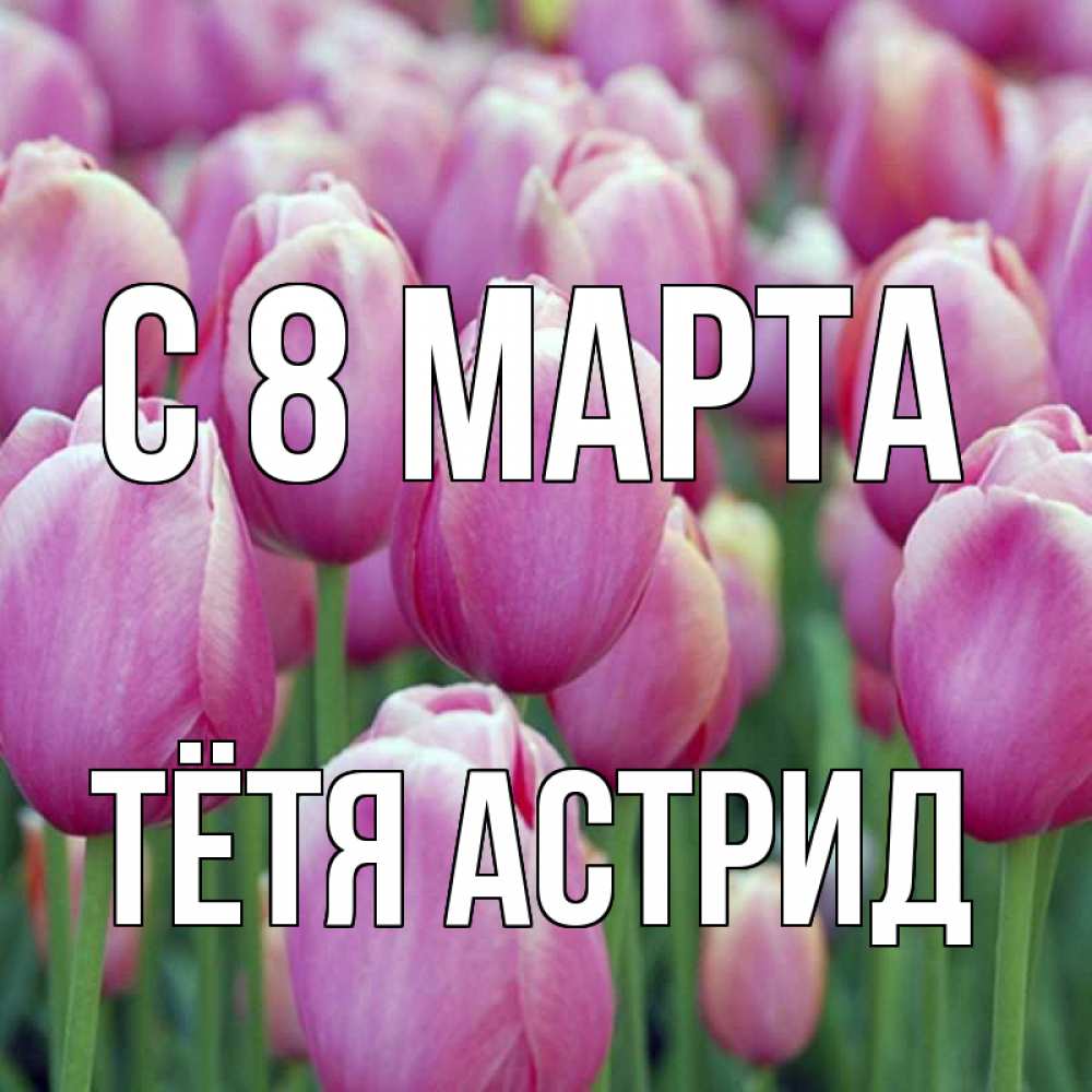 Открытка на каждый день с именем, Тётя-Астрид С 8 марта на международный женский день 3 Прикольная открытка с пожеланием онлайн скачать бесплатно 