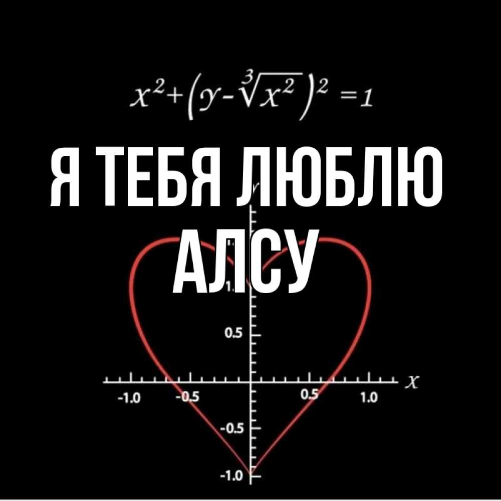 Открытка на каждый день с именем, Алсу Я тебя люблю сердечная формула Прикольная открытка с пожеланием онлайн скачать бесплатно 