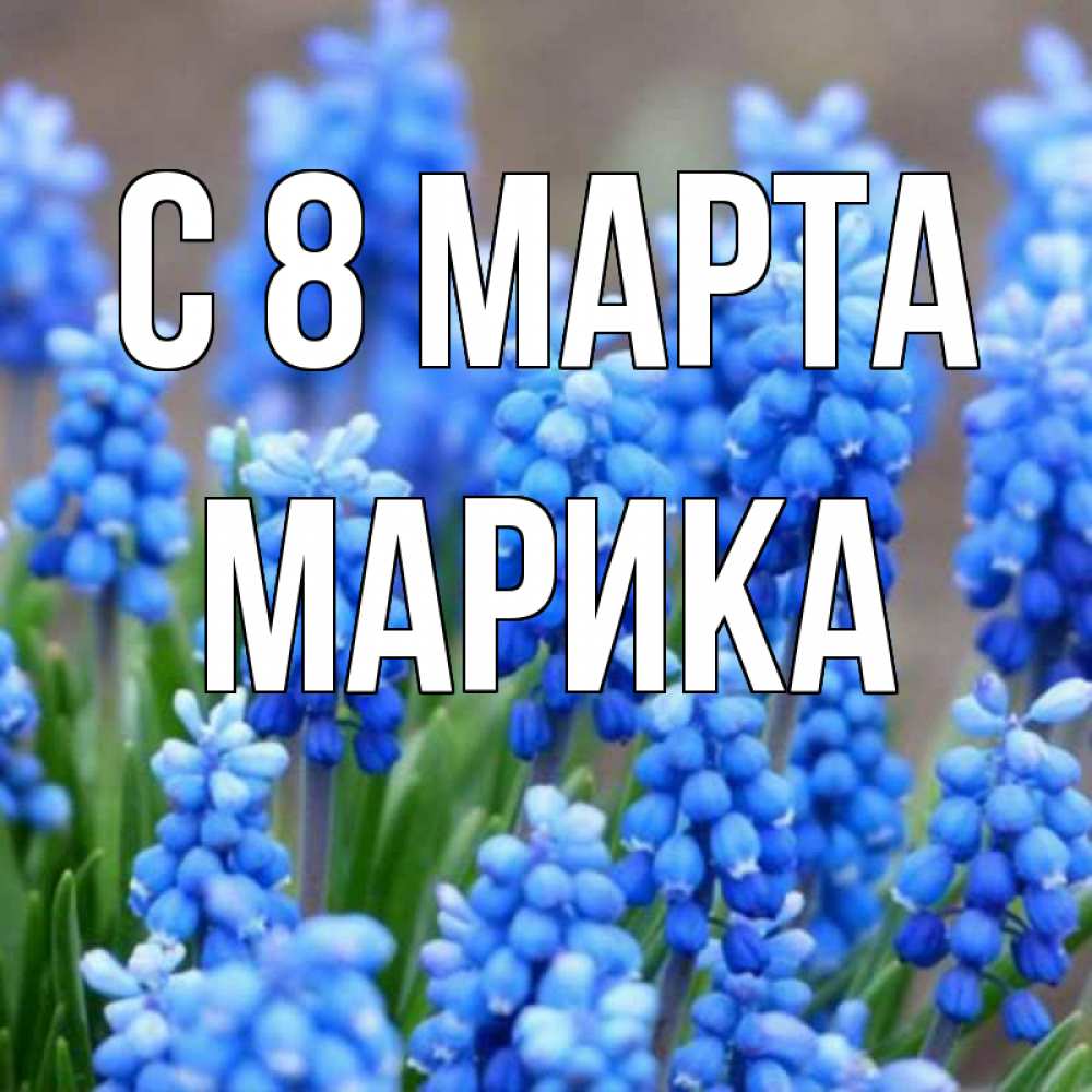 Открытка на каждый день с именем, Марика С 8 МАРТА Поздравительная открытка для женщин с цветами на праздничную дату Прикольная открытка с пожеланием онлайн скачать бесплатно 