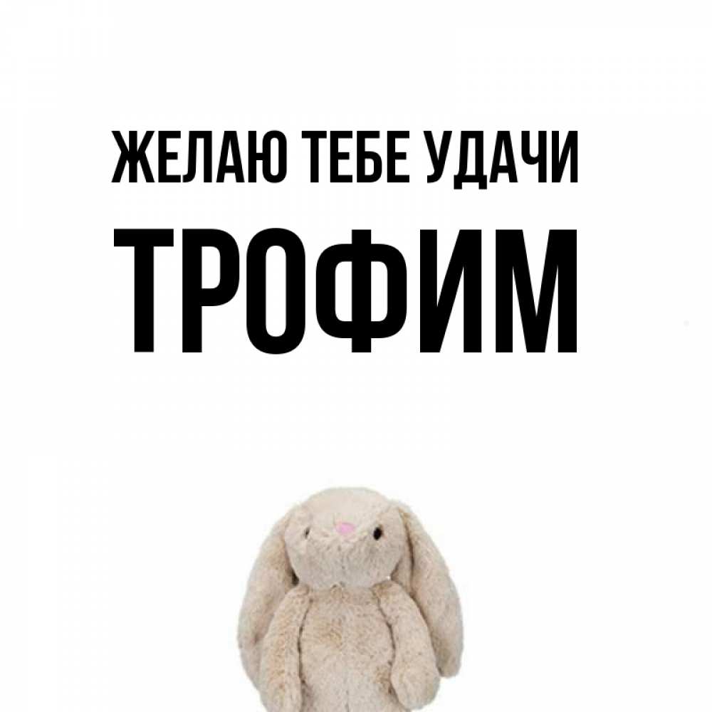 Открытка на каждый день с именем, Трофим Желаю тебе удачи сайт создаватель открыток Прикольная открытка с пожеланием онлайн скачать бесплатно 
