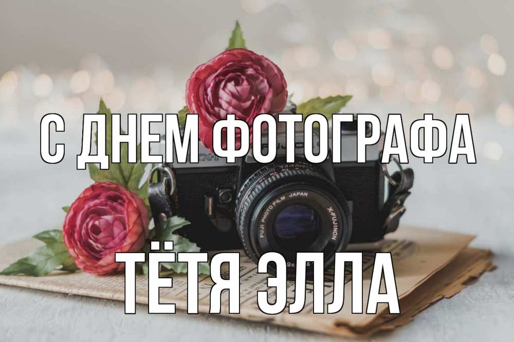 Открытка на каждый день с именем, Тётя-Элла С днем фотографа с днем фотографа Прикольная открытка с пожеланием онлайн скачать бесплатно 