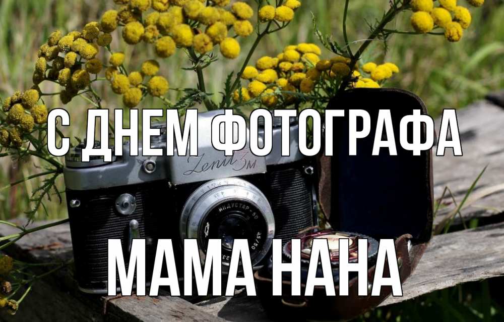 Открытка на каждый день с именем, Мама-Нана С днем фотографа с днем фотографа Прикольная открытка с пожеланием онлайн скачать бесплатно 