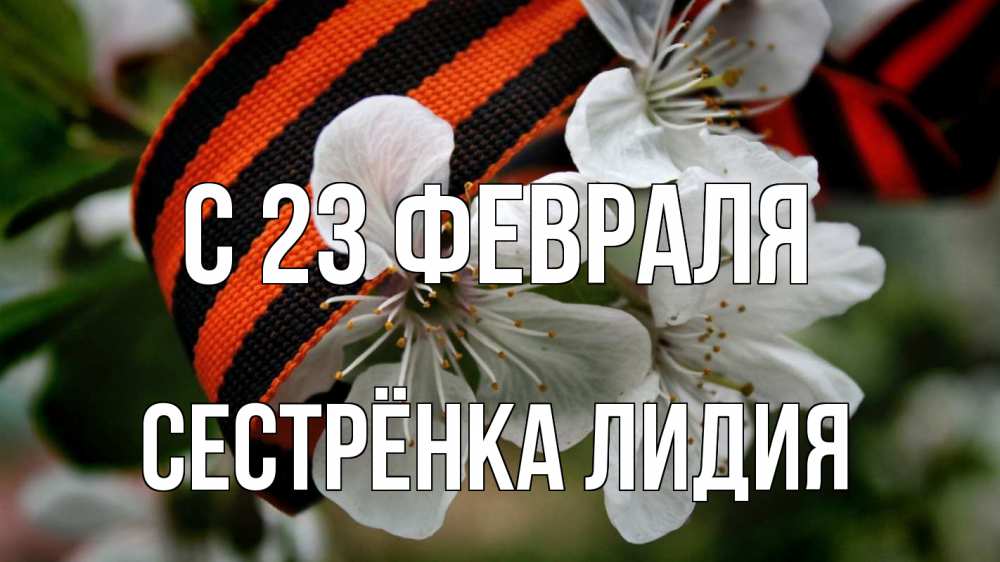 Открытка на каждый день с именем, Сестрёнка-Лидия С 23 февраля 23 февраля Прикольная открытка с пожеланием онлайн скачать бесплатно 