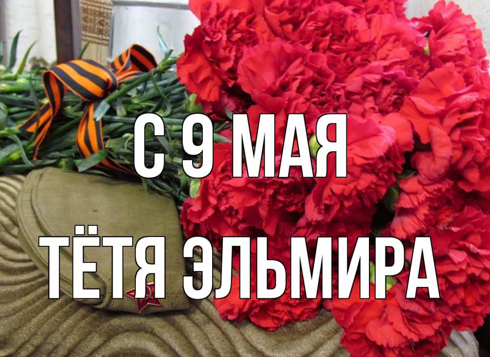 Открытка на каждый день с именем, Тётя-Эльмира С 9 мая 9 мая Прикольная открытка с пожеланием онлайн скачать бесплатно 