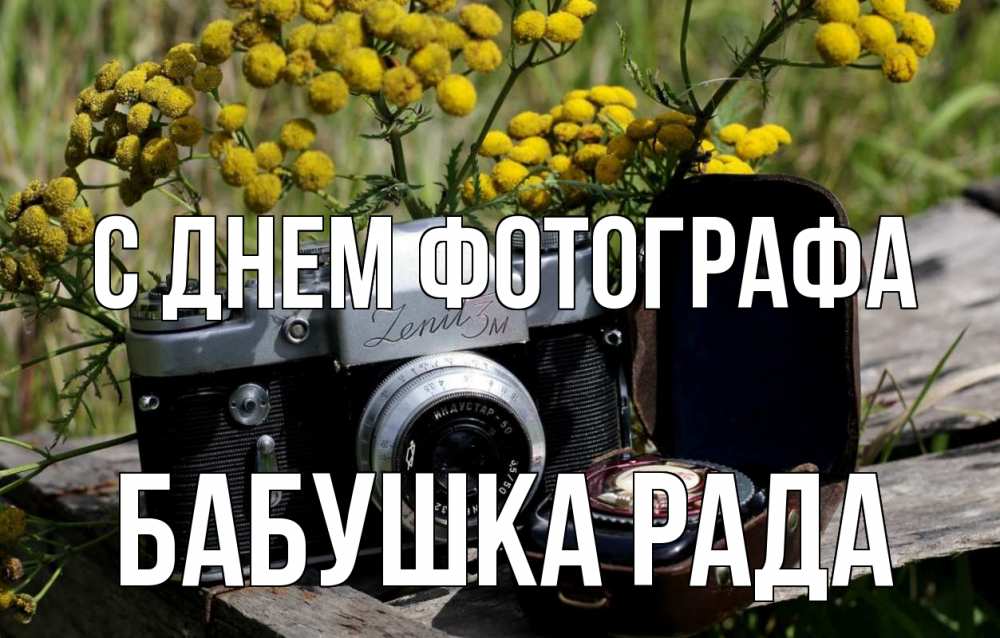 Открытка на каждый день с именем, Бабушка-Рада С днем фотографа с днем фотографа Прикольная открытка с пожеланием онлайн скачать бесплатно 