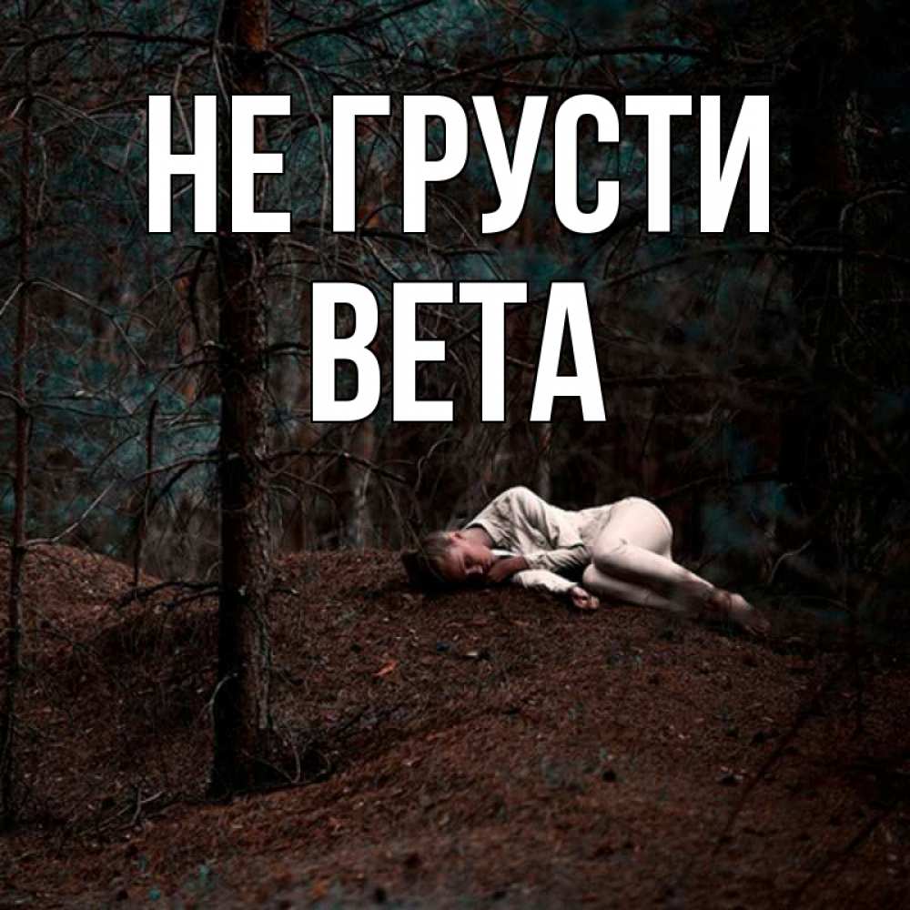 Открытка на каждый день с именем, Вета Не грусти лес Прикольная открытка с пожеланием онлайн скачать бесплатно 