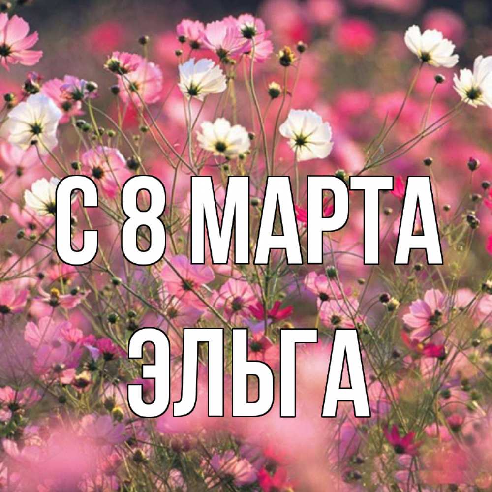 Открытка на каждый день с именем, Эльга С 8 МАРТА красиво 1 Прикольная открытка с пожеланием онлайн скачать бесплатно 