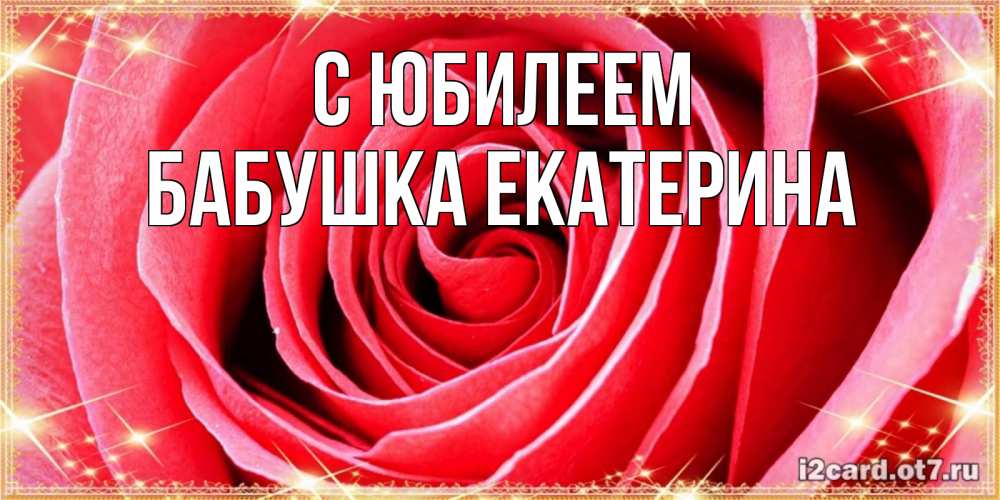 Открытка на каждый день с именем, Бабушка-Екатерина С юбилеем розовая роза очень крупный бутон Прикольная открытка с пожеланием онлайн скачать бесплатно 