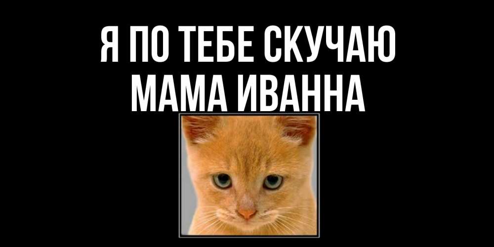 Открытка на каждый день с именем, Мама-Иванна Я по тебе скучаю открытки рыжий котенок скучает по тебе Прикольная открытка с пожеланием онлайн скачать бесплатно 