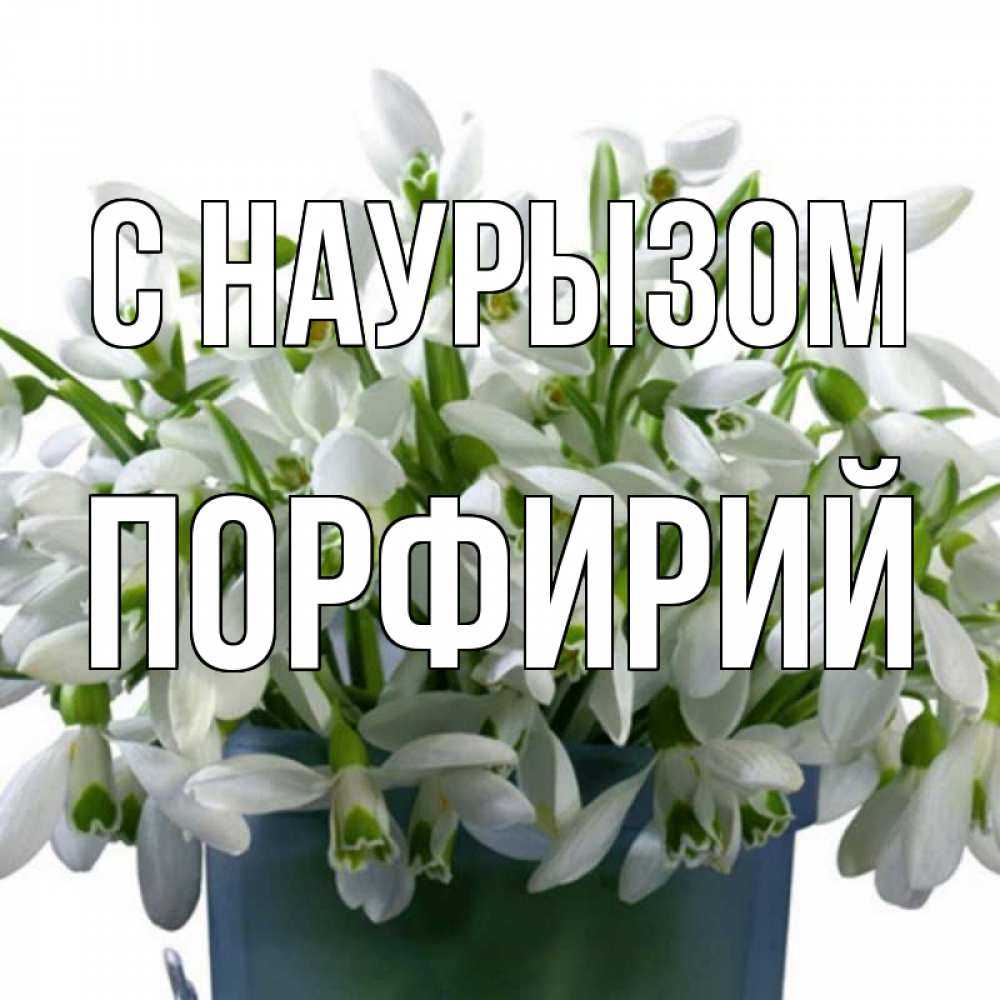 Открытка на каждый день с именем, Порфирий С наурызом цветы к наурызу новый год в Казахстане Прикольная открытка с пожеланием онлайн скачать бесплатно 