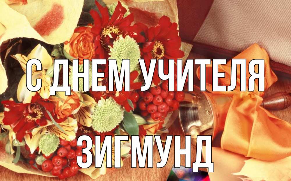 Открытка на каждый день с именем, Зигмунд С днем учителя с днем учителя 1 Прикольная открытка с пожеланием онлайн скачать бесплатно 