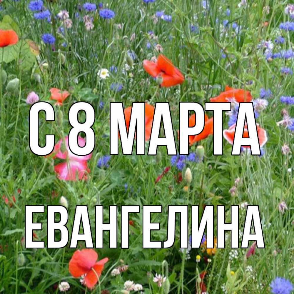 Открытка на каждый день с именем, Евангелина С 8 МАРТА международный женский день 4 Прикольная открытка с пожеланием онлайн скачать бесплатно 