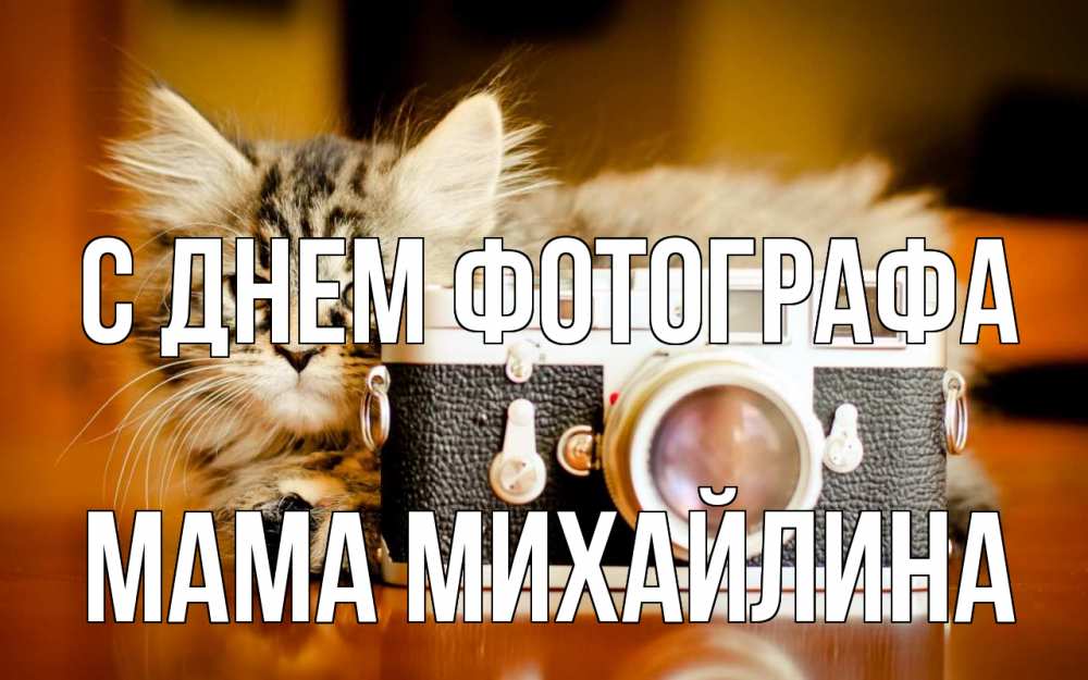 Открытка на каждый день с именем, Мама-Михайлина С днем фотографа с днем фотографа Прикольная открытка с пожеланием онлайн скачать бесплатно 