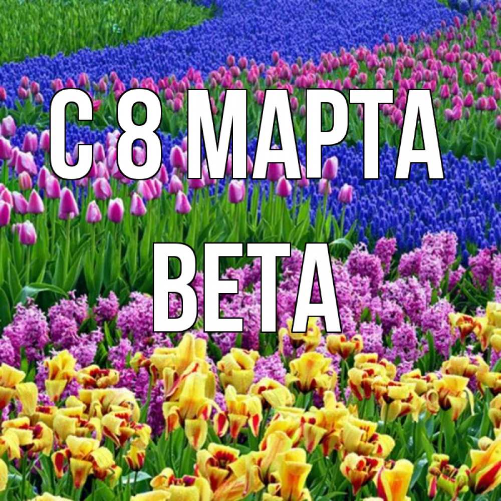 Открытка на каждый день с именем, Вета С 8 МАРТА цветы Прикольная открытка с пожеланием онлайн скачать бесплатно 