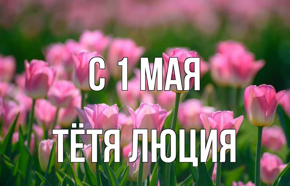Открытка на каждый день с именем, Тётя-Люция С 1 мая С 1 мая Прикольная открытка с пожеланием онлайн скачать бесплатно 