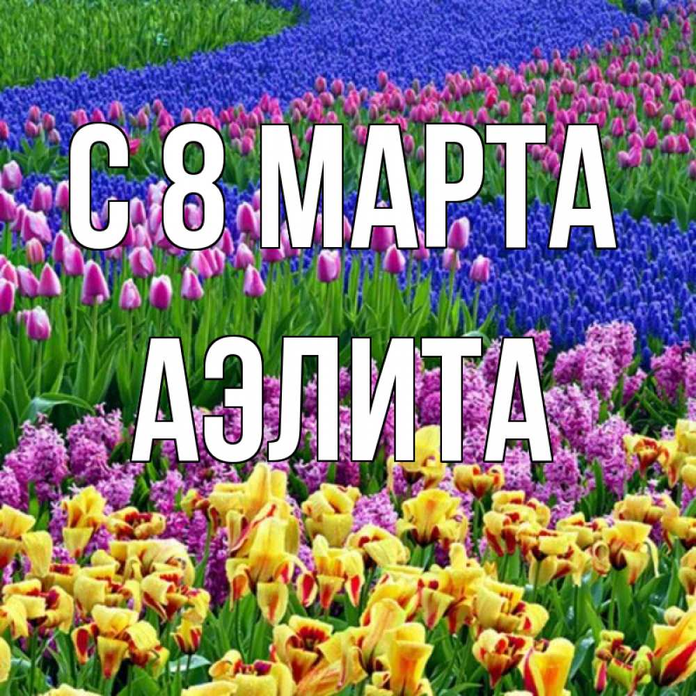 Открытка на каждый день с именем, Аэлита С 8 МАРТА цветы Прикольная открытка с пожеланием онлайн скачать бесплатно 