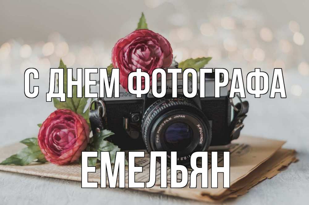 Открытка на каждый день с именем, Емельян С днем фотографа с днем фотографа Прикольная открытка с пожеланием онлайн скачать бесплатно 